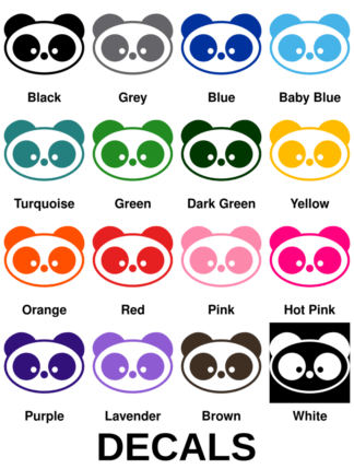 Small Eyed Panda Decals